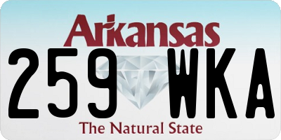 AR license plate 259WKA