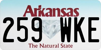 AR license plate 259WKE