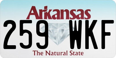AR license plate 259WKF