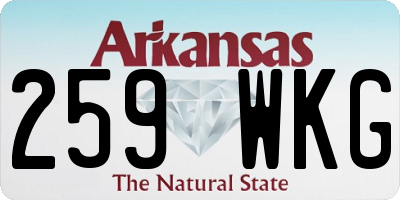 AR license plate 259WKG