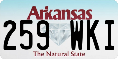 AR license plate 259WKI