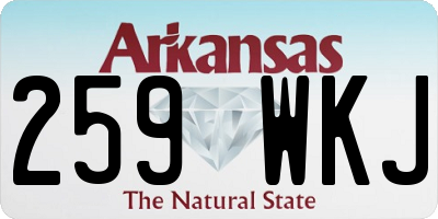 AR license plate 259WKJ