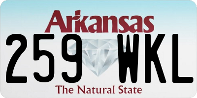 AR license plate 259WKL