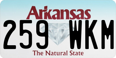 AR license plate 259WKM