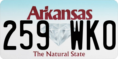 AR license plate 259WKO
