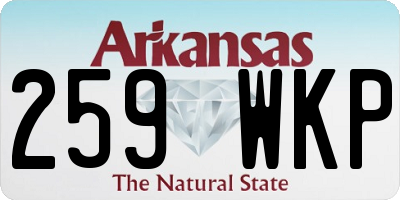 AR license plate 259WKP