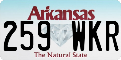 AR license plate 259WKR