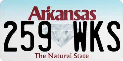 AR license plate 259WKS