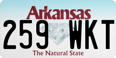 AR license plate 259WKT