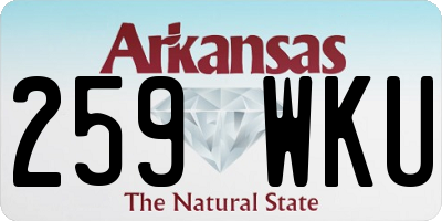 AR license plate 259WKU
