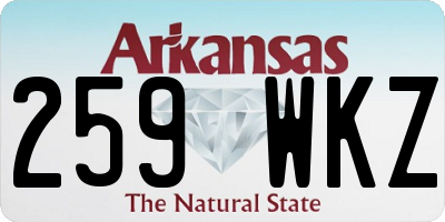AR license plate 259WKZ