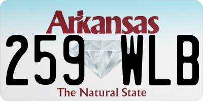 AR license plate 259WLB