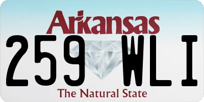 AR license plate 259WLI