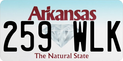 AR license plate 259WLK