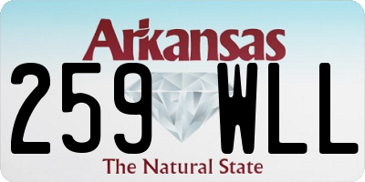 AR license plate 259WLL