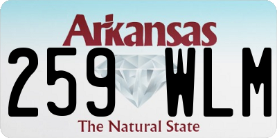AR license plate 259WLM