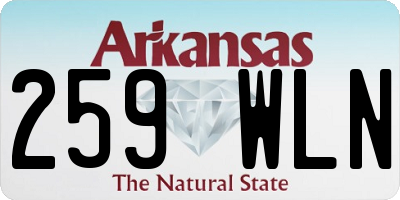 AR license plate 259WLN