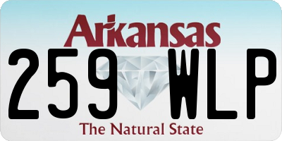AR license plate 259WLP