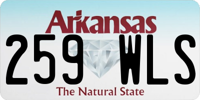 AR license plate 259WLS