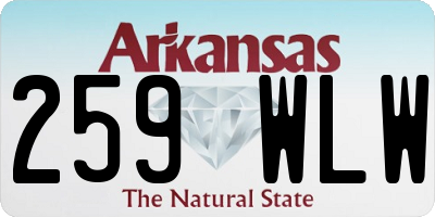 AR license plate 259WLW