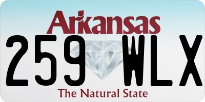 AR license plate 259WLX