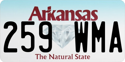 AR license plate 259WMA