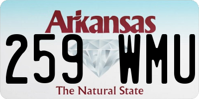 AR license plate 259WMU