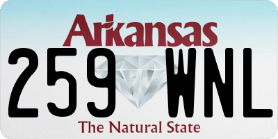 AR license plate 259WNL