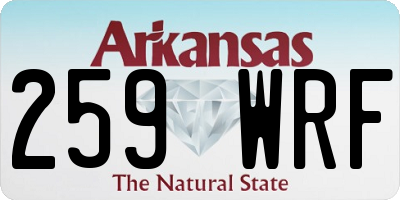 AR license plate 259WRF