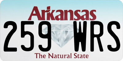 AR license plate 259WRS