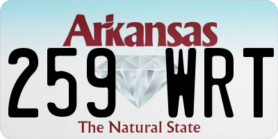 AR license plate 259WRT