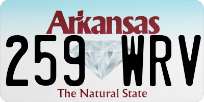 AR license plate 259WRV