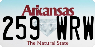 AR license plate 259WRW