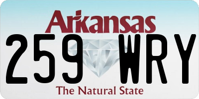 AR license plate 259WRY
