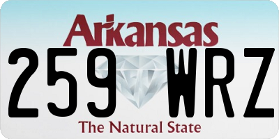 AR license plate 259WRZ