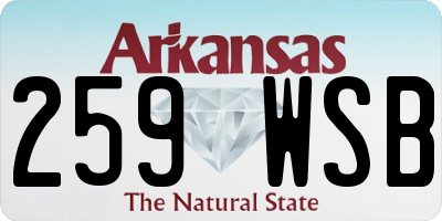 AR license plate 259WSB