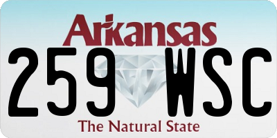 AR license plate 259WSC