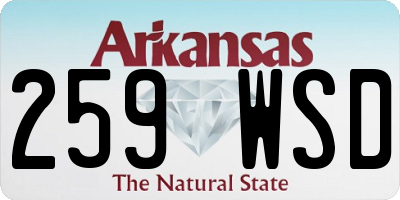 AR license plate 259WSD
