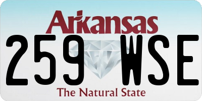AR license plate 259WSE