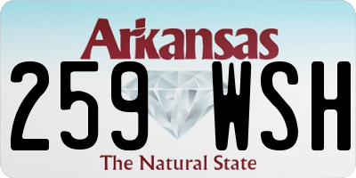 AR license plate 259WSH