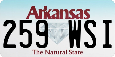 AR license plate 259WSI