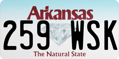 AR license plate 259WSK