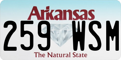 AR license plate 259WSM