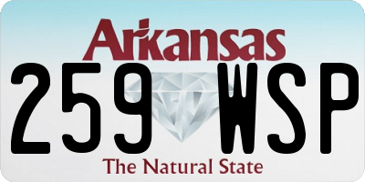 AR license plate 259WSP