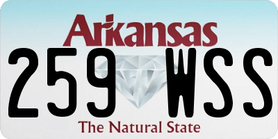AR license plate 259WSS