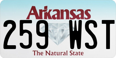 AR license plate 259WST