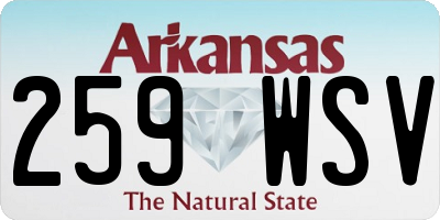 AR license plate 259WSV