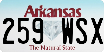 AR license plate 259WSX