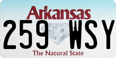 AR license plate 259WSY
