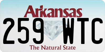 AR license plate 259WTC